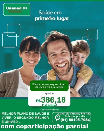 Unimed Regional com promoção Neste Mês-plano com coparticipação Parcial com cobertura Regional 780928