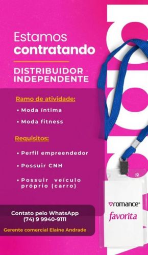vaga para distribuidor  754259