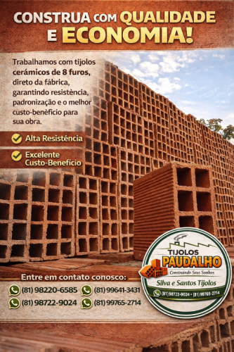 Venda De Tijolos 8 Furos - Direto Da Fábrica  773659