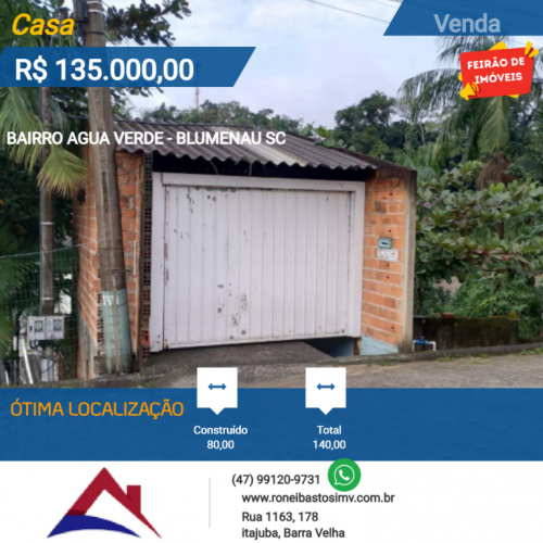 Vendo casa barata em Blumenau Sc  766048
