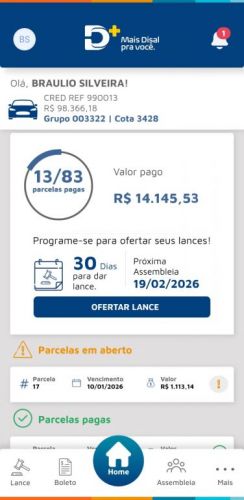 Vendo Consórcio Disal em Andamento com 13 pagas 770951