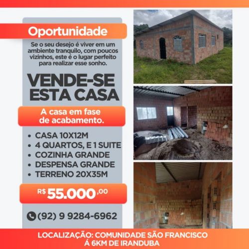 Vendo uma casa no Municipio Iranduba Am 761925