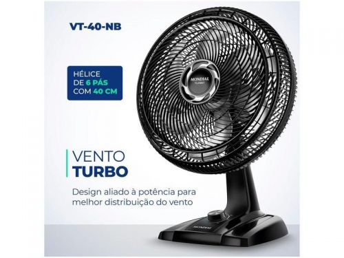 Ventilador de Mesa Mondial Turbo Vt-40-nb 703323
