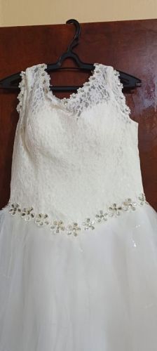 Vestidos de noiva renda sereia manga curta tamanho Xgg branco Produto novo - Importado - Nunca usado. 750453