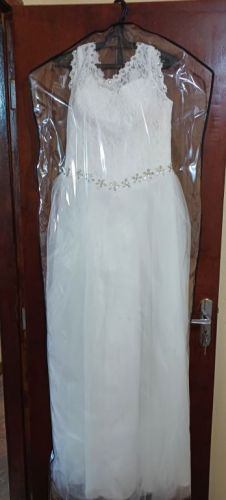 Vestidos de noiva renda sereia manga curta tamanho Xgg branco Produto novo - Importado - Nunca usado. 750454