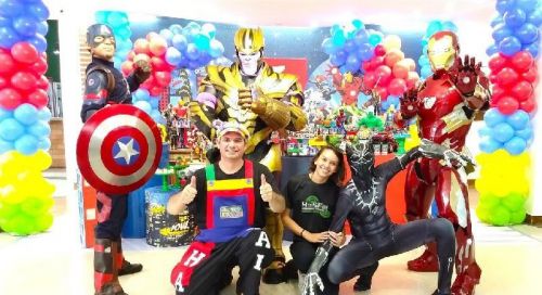 Vingadores personagens vivos cosplay Festa infantil Herois 786921