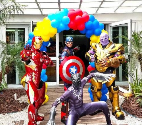 Vingadores personagens vivos cosplay Festa infantil Herois 786924