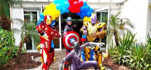 Vingadores personagens vivos cosplay Festa infantil Herois 786925