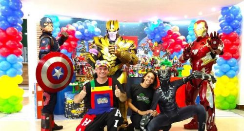 Vingadores personagens vivos cosplay Festa infantil Herois 786927