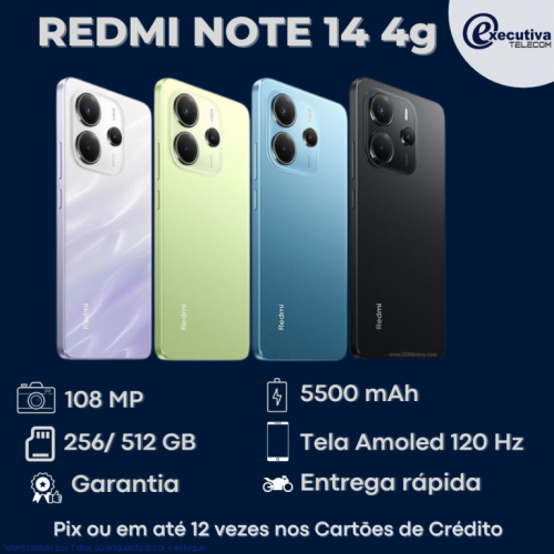 Xiaomi Note 14 256gb8gb Ram Preto Azul Verde 750478