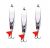 Kit 3Pcs Isca Artificial Tipo Jig Metal Cromado Chanfrado 50Mm 10G