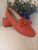 Loafer Em Couro Ultra Conforto Laranja